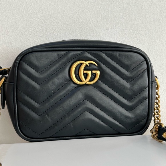 Gucci Black Mini Marmont Crossbody Bag - Picture 5 of 7